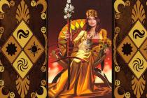 Paglalarawan ng lasso Queen of Wands ni Aleister Crowley (Tarot Thoth) Queen of Wands tarot tota kahulugan